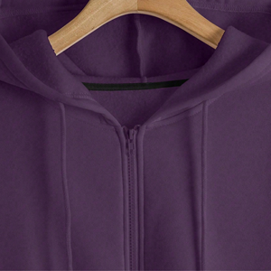 Sweat-shirt à capuche unisexe personnalisé, entièrement zippé, en molleton épais, avec fermeture éclair YKK, idéal pour la personnalisation et l'impression. - Product Image 3