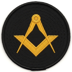 Parche Termoadhesivo de Regalia Masónica con Compás y Escuadra Triangulares, Insignia Bordada con Círculo Rojo para Ropa, Trajes y Chaquetas de Masón - Product Image 5