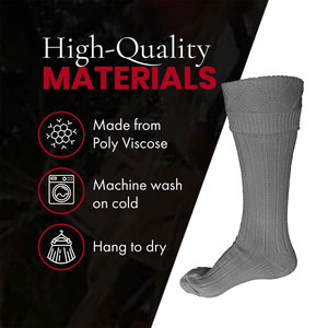 High Demand Scottish Highland Kilt Hose <b>Socks</b> for Men Traditional Tartan Wear <b>Long</b> Ribbed Wool Blend <b>Socks</b> Bulk OEM Factory - Product Image 4