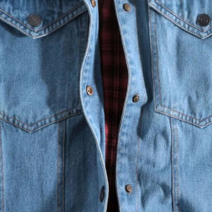 <b>Men's</b> Classic Denim <b>Jacket</b> Button Front Casual Outerwear Durable Cotton Blend <b>Long</b> Sleeve Everyday Street Style Coat - Product Image 4