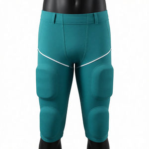 Ensemble de maillots de football américain personnalisés pour hommes, orange et turquoise, col en V, manches courtes, évacuation de l'humidité, numéros d'équipe ajustés, transfert thermique - Product Image 3