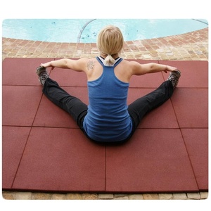 Tapete de Piso Antideslizante de Goma Resistente, Color Rojo, para Patio de Recreo, Parque, Gimnasio, Exteriores - Product Image 5