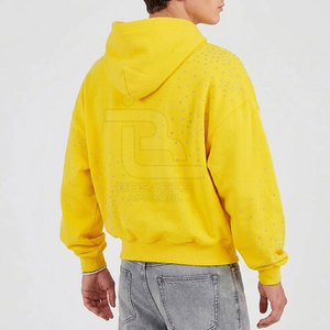 Dernières tendances en matière de streetwear, sweats à capuche pour hommes en strass, vente en gros, fabriqués au Pakistan, basiques, respirants, légers, sweats à capuche en strass - Product Image 2