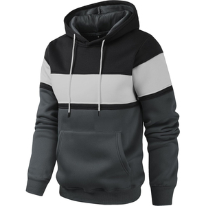 Sweat à capuche oversize streetwear pour homme en coton, pull-over, nouvelle collection printemps-automne 2026, sweat à capuche personnalisé avec empiècements - Product Image 5