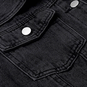 Chaqueta Bomber Unisex de Mezclilla Lavada Estilo Vintage, Chaqueta Casual de Béisbol con Cierre, Ropa Urbana, Antibacteriana, Ecológica, Forrada de Lana para Invierno - Product Image 4
