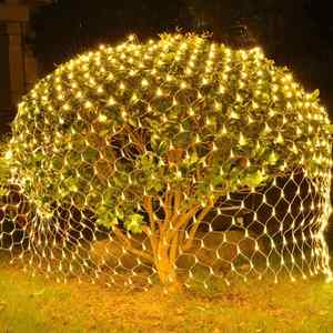 1.5*1.5M 3M*2M 4M*6M Net IP65 Waterproof 8 Modes Indoor <b>Christmas</b> Mesh Led Fairy <b>Lights</b> 96LEDs Warm White Dimmable - Product Image 1