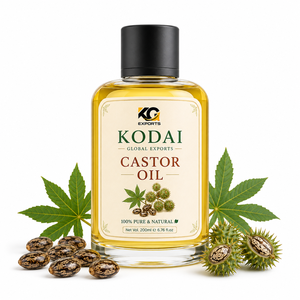 Aceite de Ricino 100% Puro y Natural, Prensado en Frío, Líquido para el Cuidado del Cabello y la Piel, 110 ml, Enchufe Estadounidense, Botella de Exportación, Tamil Nadu - Product Image 1