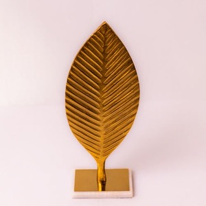Gold Plated Abstract Sculpture Contemporary Artistic Tabletop Decor Living Room Handmade Irregular Shape - Product Image 1