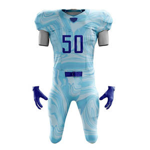 Uniforme de football américain personnalisé de qualité supérieure, taille adulte, sublimé, maillots et pantalons d'équipe personnalisés, logo personnalisé, performance - Product Image 2