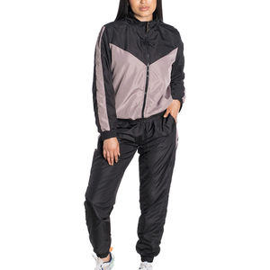 Custom <b>Women's</b> Spring Solid Eco-Friendly Windbreaker Tracksuit Lightweight Waterproof <b>Jacket</b> and Jogger Pants Sportswear Set - Product Image 1