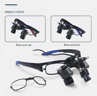 5X Electric Metal Dental Loupes Head Mounted Magnifying Glass with LED Light Medical Headlight for Dentist