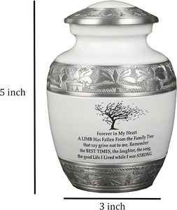 Highest Quality Art Deco Child Cremation Urns Handmade Metal Keepsake Human Ashes Pets Tabletop <b>Vase</b> Funeral 7 Inch - Product Image 3