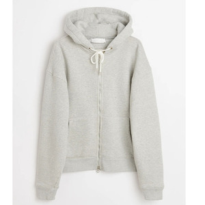 Sudadera Informal Nueva con Capucha y Cierre de Cremallera, Color Gris, Corte Regular, 100% Algodón, Felpa Francesa, Ropa Informal de Otoño - Product Image 4