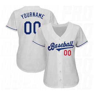 Custom Baseball Jersey White Short Sleeve Button Front Personalized Name Number Team Uniform Breathable Polyester Adult Unisex - Product Image 2
