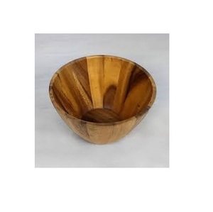 Bol de service en bois artisanal haut de gamme, vente en gros, bol à salade rond personnalisé de qualité alimentaire, bol à mélanger en bois pour hôtels et restaurants - Product Image 6