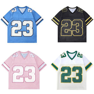 Camiseta de Fútbol Retro Personalizada 2026 para Hombre, Estilo Vintage, Cuello en V, Corte Cuadrado, Transpirable, Ligera, de Malla, Ropa Urbana OEM - Product Image 1