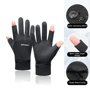 Gants de pêche d'hiver avec poignées antidérapantes, imperméables, thermiques, à doigts complets, compatibles avec les écrans tactiles, pour le cyclisme et la pêche en plein air - Product Image 4