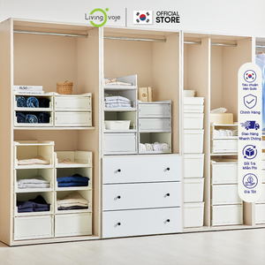 Korean Style Plastic Storage Drawers Three-Layer Injection Molded Clothing Organizer <b>Cabinet</b> Wardrobe Eco-Friendly - Product Image 4