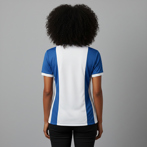 Women's Blue <b>White</b> Color <b>Polo</b> Shirt Short Sleeve Casual Quick Dry Printed Logo Front 100 Polyester Woven and online sale - Product Image 5