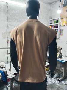 T-shirt sans manches pour homme Long Mission Industry, imprimé avec un design photo, col rond, style streetwear, coupe classique, jersey en coton - Product Image 6