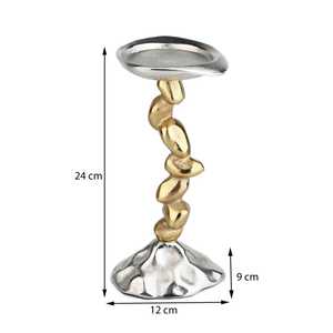 Trendy <b>Black</b> Gold Silver Aluminum Twisted <b>Candlestick</b> Holder for Home Decoration Religious Use Durable Handmade Eco-Friendly - Product Image 6