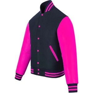 Veste universitaire unisexe personnalisée en laine 100% imperméable et coupe-vent avec design streetwear, vente en gros - Product Image 6