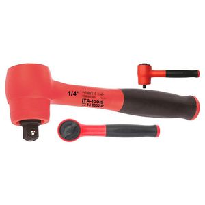1/4" VDE-GS Insulated Reversible <b>Ratchet</b> Handle 72T with Quick release button - Product Image 1