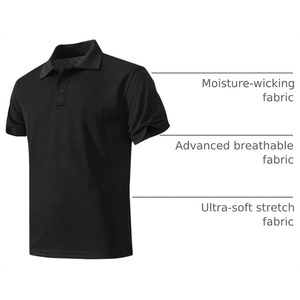Men’s Short Sleeve Polo <b>Shirt</b>, <b>Collared</b> Performance <b>T</b>-<b>Shirt</b>, Quick Dry Athletic Golf Top for Sports and Casual Wear - Product Image 5