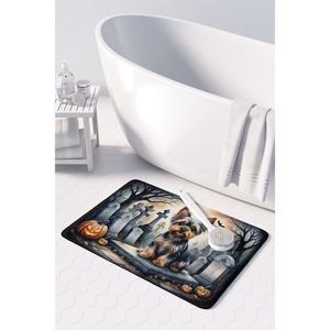 Yorkshire Terrier spooky Halloween Memory Foam เสื่อปูในครัวพรมอาบน้ำอาบน้ำสบายซักได้ - Product Image 3
