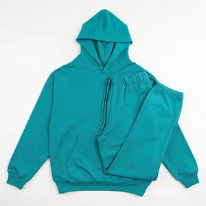 Conjunto Deportivo Slim Fit para Hombre, Mezcla de Algodón y Poliéster, Dos Piezas, Transpirable, para Entrenamiento Atlético, Azul Marino - Product Image 3