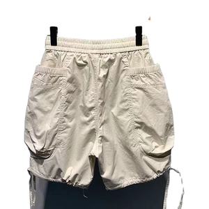 Grande poche tout-en-un ligne cordon Cargo Shorts hommes nouveau été couleur unie décontracté ample pantalon large - Product Image 4