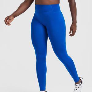 Customized Logo Waist <b>Tummy</b> <b>Control</b> Butt Lifting High Waist Pants Fitness Running Women Yoga Leggings - Product Image 3