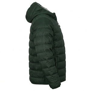 Men's Warm Hooded Puffer <b>Coat</b> Full Zip Lightweight Insulated Jacket for Cold Weather Protection - Product Image 2