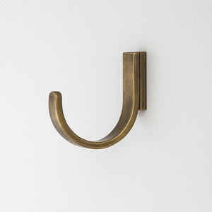 Porte-manteau mural double en laiton massif de luxe, robuste, finition or poli, pour salle de bain et entrée - Product Image 6