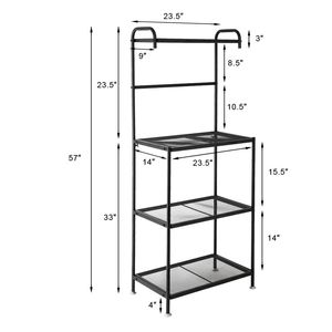 4-Tier Metal Baker's <b>Rack</b> Organizer Stand Kitchen <b>Microwave</b> Cart Storage Countertop for Dorm Kitchen Kitchen Shelf - Product Image 6