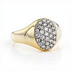 925 Sterling Silver Luxury <b>Mens</b> Moissanite <b>Ring</b> Gold Plated Handmade Cluster Halo Design Wedding <b>Ring</b> - Product Image 3