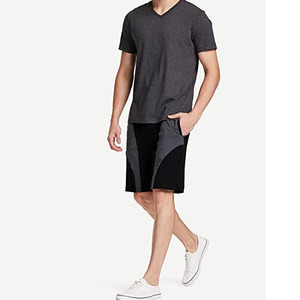 Pantalones cortos de forro polar transpirables para hombre, tela de forro polar suave y aireada, cierre con cintura elástica, cómodos para entrenamientos y uso diario informal. - Product Image 3