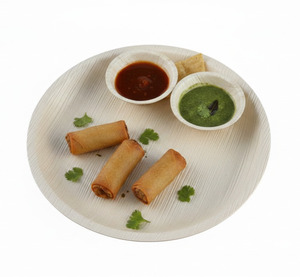 Plato de Servir de Hoja de Palma Areca de 20 cm, Ecológico, Biodegradable, Desechable, Minimalista, Color Sólido, para Fiestas, con Grabado - Product Image 2