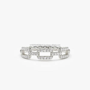 Anillo de compromiso/boda de diamantes cultivados en laboratorio de oro de 14 quilates de lujo para mujer VVS Clarity IGI/GIA certificado Vintage joyería fina aniversario - Product Image 3