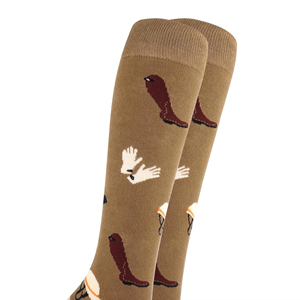 Low MOQ Custom Design with logo <b>Knee</b> <b>Length</b> Horse Riding Equestrian <b>Socks</b> 100% Cotton Horse Riding Equestrian <b>Socks</b> with OEM - Product Image 5