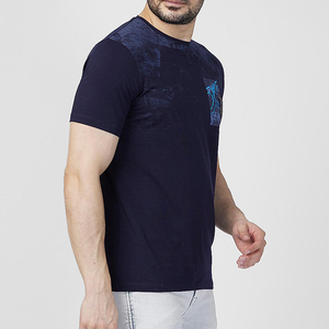 เสื้อยืดผู้ชายแขนสั้น ผ้าฝ้าย 100% สวมใส่สบาย ดีไซน์พิมพ์ลายตามสั่ง สีพื้น สไตล์คลาสสิก - Product Image 4