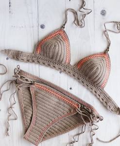 Traje de Baño de Crochet con Cuentas, Conjunto de Bikini de Crochet, Bikini Bohemio, Conjunto de Bikini Boho - Product Image 2
