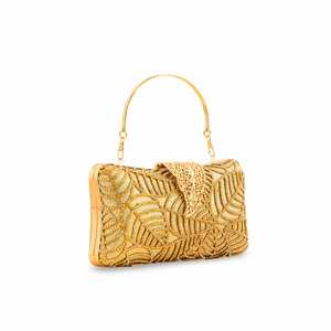 Pochette de soirée dorée pour mariée P15265 - Product Image 2