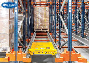Radio Shuttle <b>Racking</b> <b>System</b> / Pallet Shuttle <b>Racking</b> Customization Screw Assembly Steel Electrostatic Powder Coating - Product Image 3