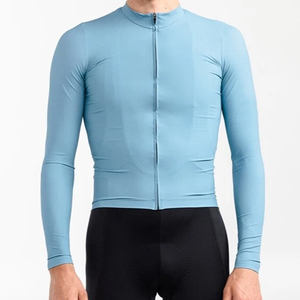 <b>Men</b>’s <b>Long</b> <b>Sleeve</b> <b>Cycling</b> <b>Jersey</b> Lightweight Breathable Full-Zip Road Bike <b>Jersey</b> with Stand Collar Athletic Fit - Product Image 1