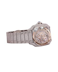 Luxury <b>Automatic</b> Moissanite Diamond Watch Men Full VVS Stone Stainless Steel Watch - Product Image 2