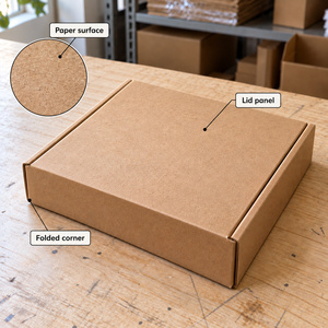 Caja de Cartón Kraft Personalizada, Color Marrón Liso, con Tapa Abatible, para Envíos de Comercio Electrónico - Product Image 6