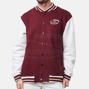 Más vendidos último diseño Stand Collar Letterman chaqueta transpirable abrigo de invierno de gran tamaño - Product Image 1