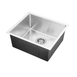 Fregadero hecho a mano de un solo cuenco de acero inoxidable con acabado satinado antioxidante, características de reducción de ruido para cocinas de alto uso - Product Image 3