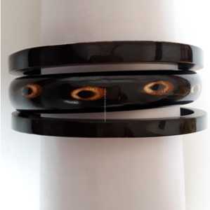 Resin <b>Mold</b> Floral Pattern Round Bangles Artistic Home Decoration Craft Accessories in Pink Purple Black Colors - Product Image 2